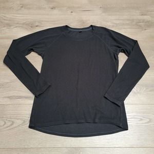 Uniqlo Shirt Mens Medium Black Crew Neck Fleece Casual Classiccore Athleisure